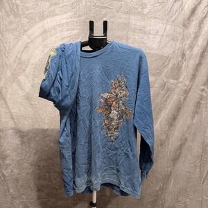 Primos Hunting LongSleeve TShirt Men 2XL Blue Graphic Turkey Speak The Language